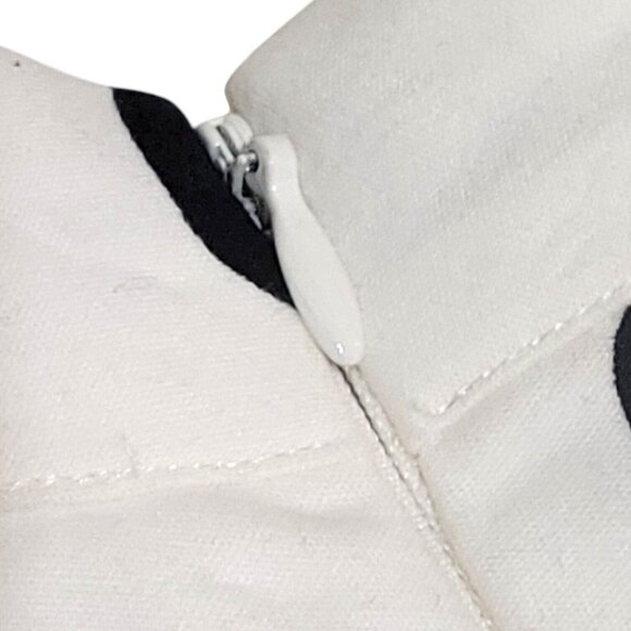 White Black Polkadot A-line Skirt 24W Retro Rockabilly Pockets Crinoline Lined - Picture 12 of 15